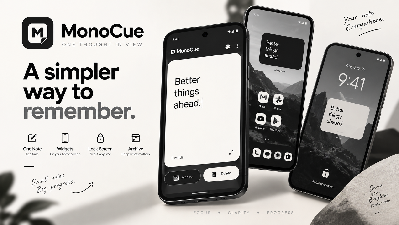MonoCue: One Note in View